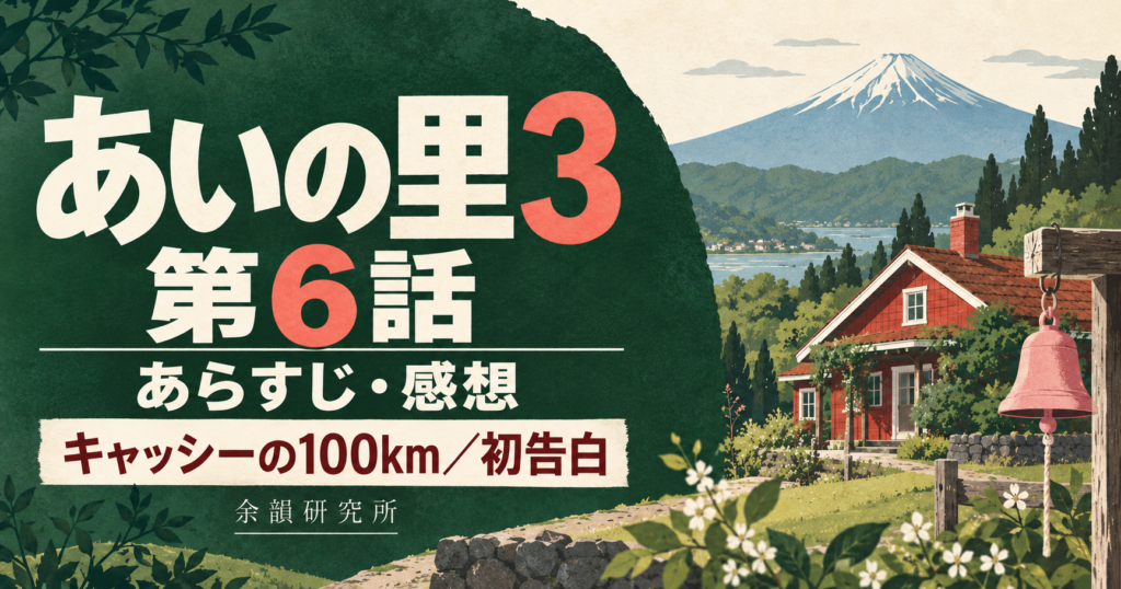 あいの里3 第6話 あらすじ・感想｜キャッシーの100km・初告白（余韻研究所）